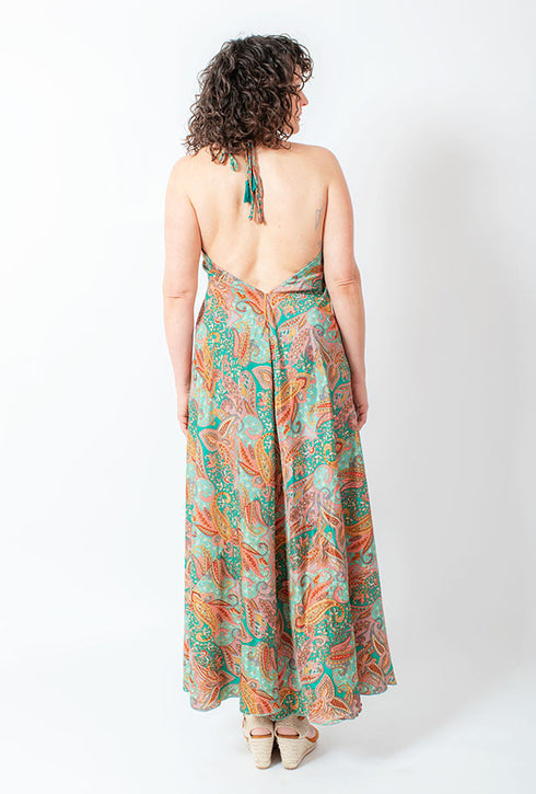 Bodenlanges Alinienkleid Delia